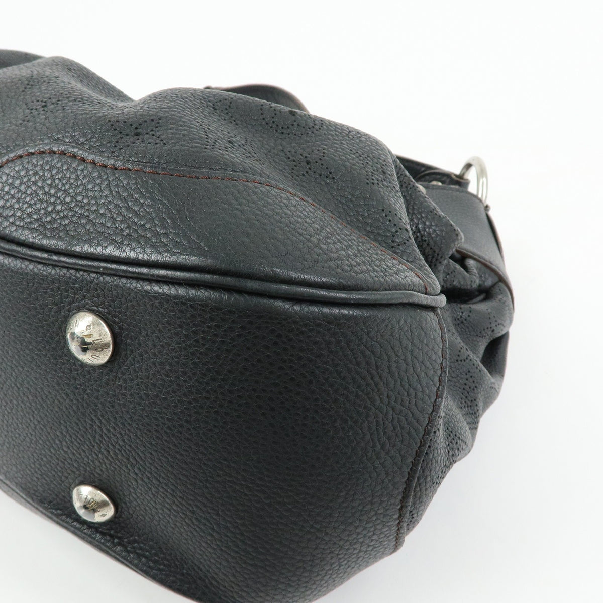Louis Vuitton Solar Mahina Leather, Black, Leather, Handbag
