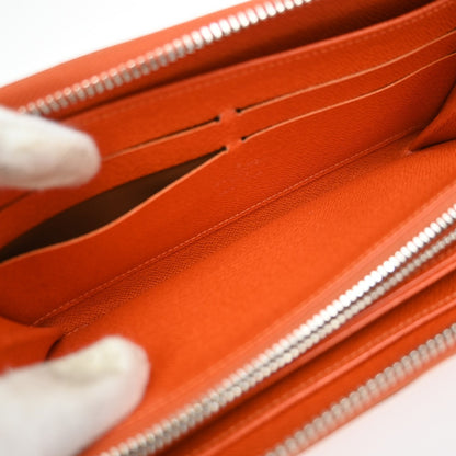 Louis Vuitton Zippy Epi Leather, Orange, Leather, Wallet