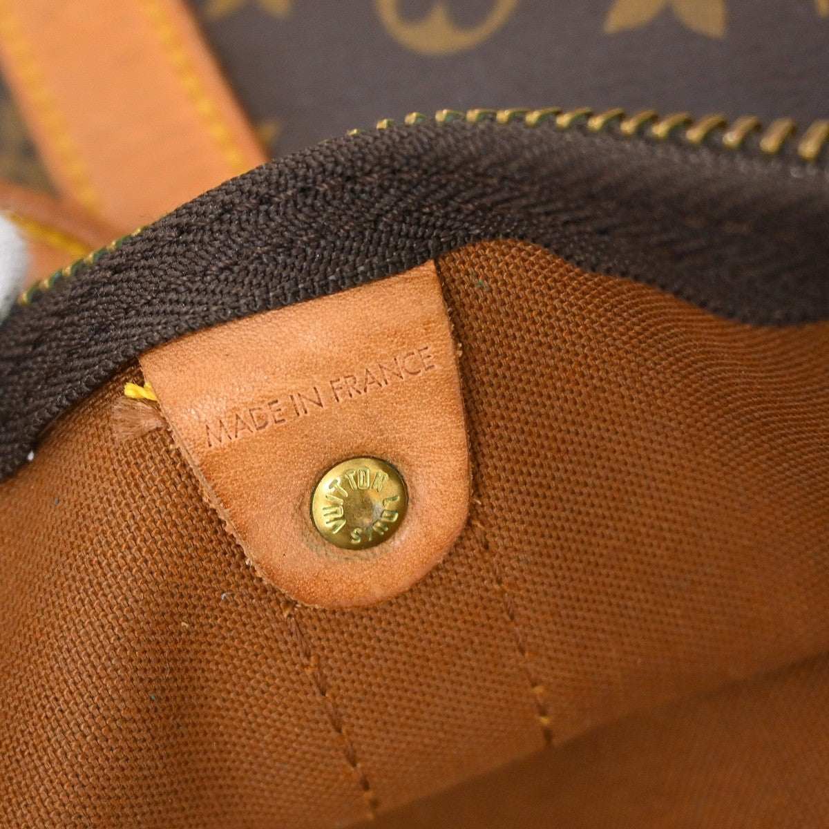 Louis Vuitton Keepall Bandoulière Monogram, Brown, Canvas, Travel Bag