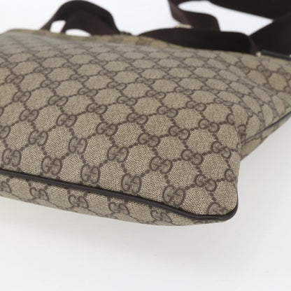 Gucci Zip Top Messenger GG Coated Canvas, Beige, Canvas, Shoulder Bag