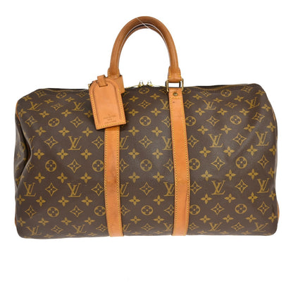 Louis Vuitton Keepall Monogram, Brown, Canvas, Travel Bag