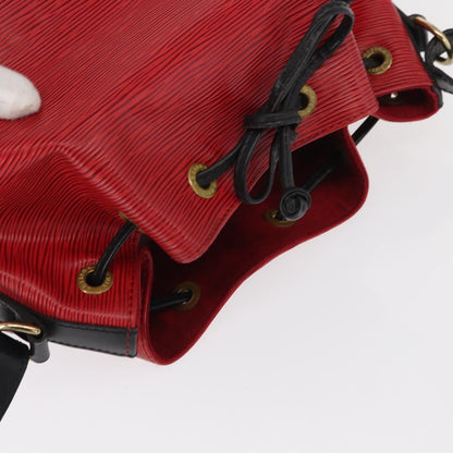 Louis Vuitton Bicolor Petit Noe Epi Leather, Red, Leather, Handbag