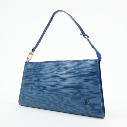 Louis Vuitton Pochette Accessoires Epi Leather, Blue, Leather, Clutch