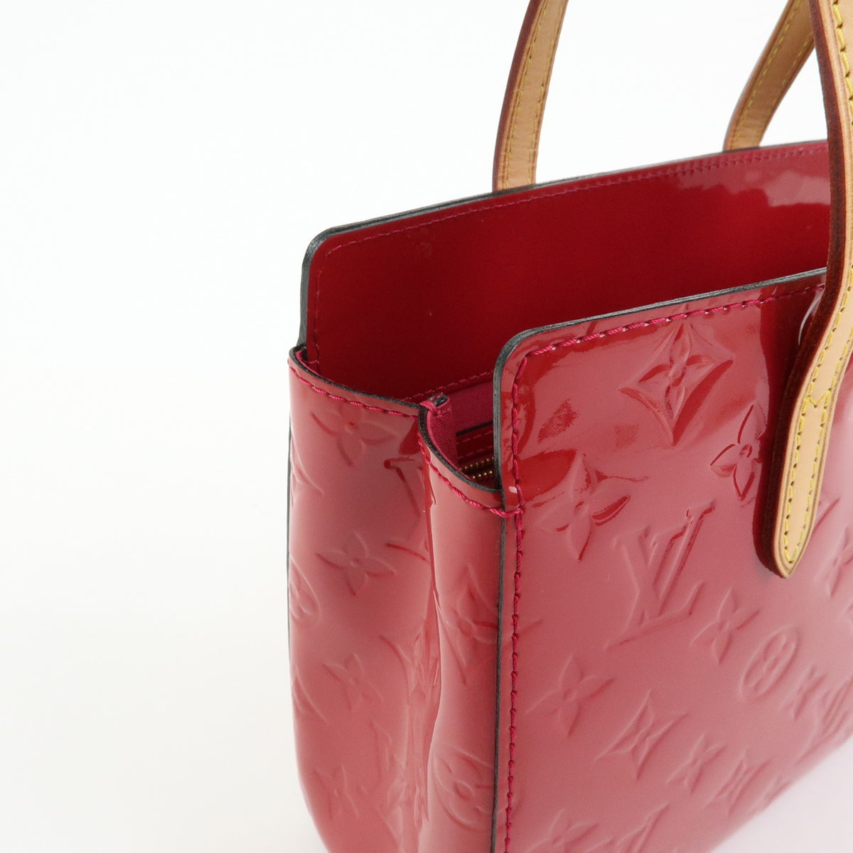 Louis Vuitton Catalina Monogram Vernis, Red, Patent Leather, Handbag