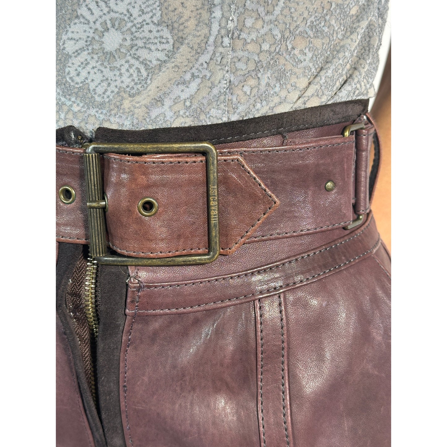 JUST CAVALLI ROBERTO Belted Pencil Skirt