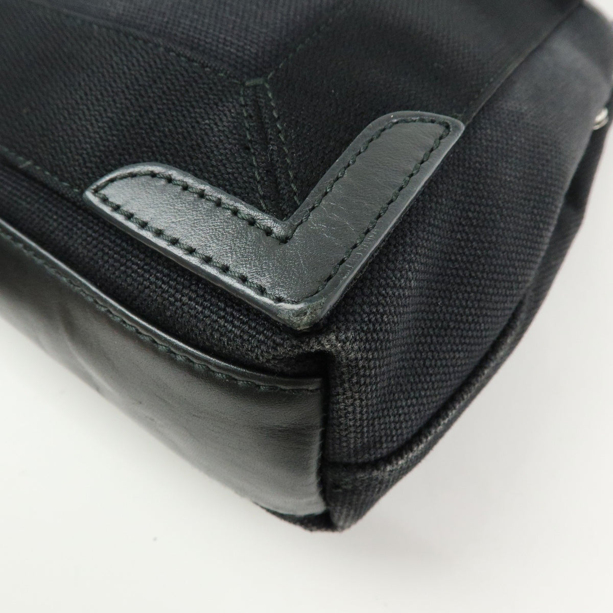 Balenciaga Navy Cabas Canvas with Leather, Black, Canvas, Tote Bag