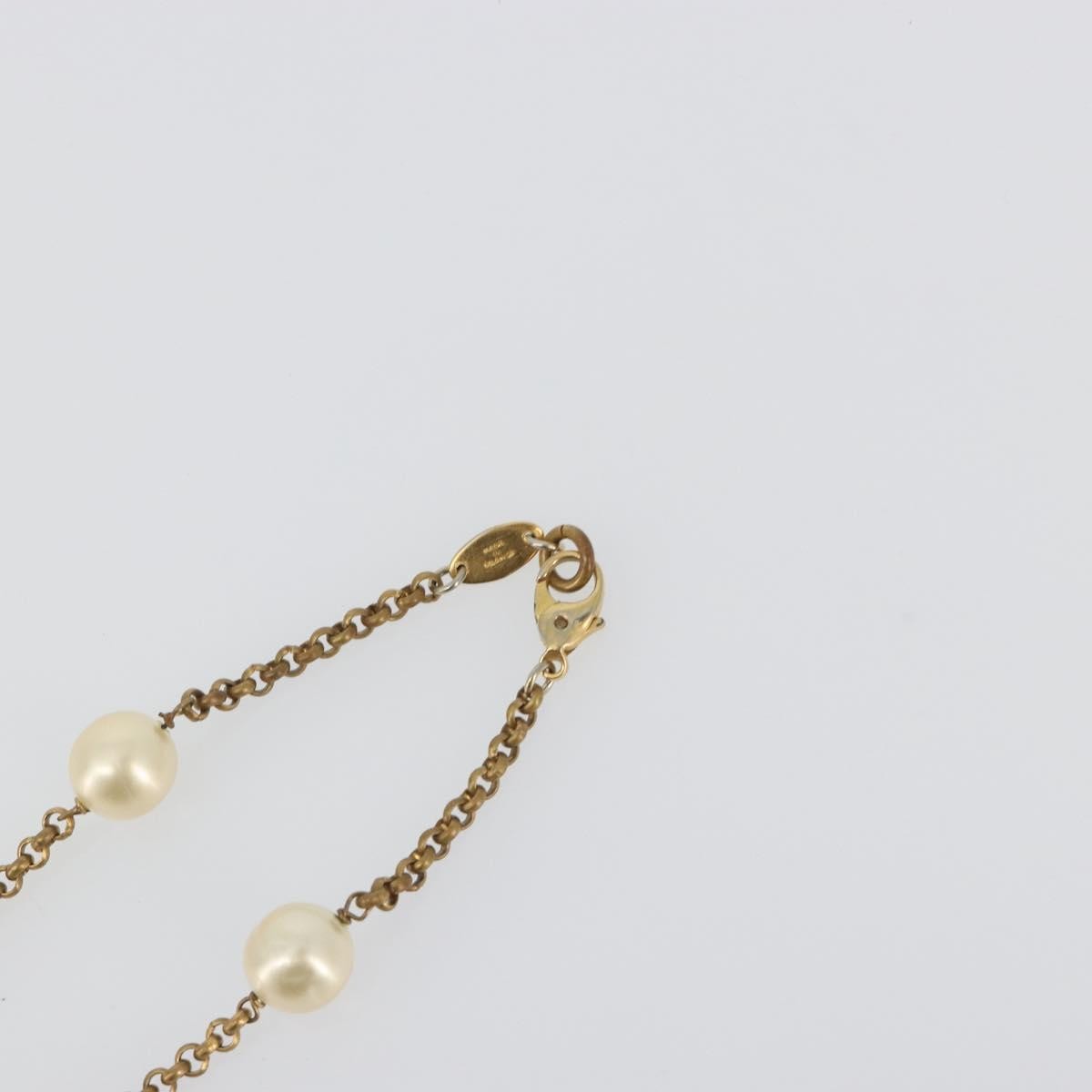 Chanel Pearl Station Metal and Faux Pearl, Gold, Metal, Necklace