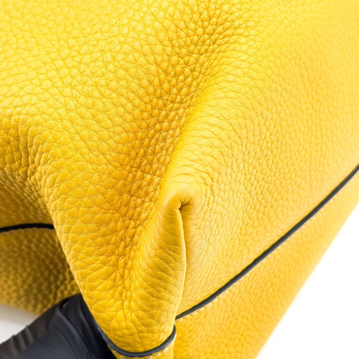 Prada Front Pocket Convertible Tote Leather, Yellow, Leather, Tote Bag