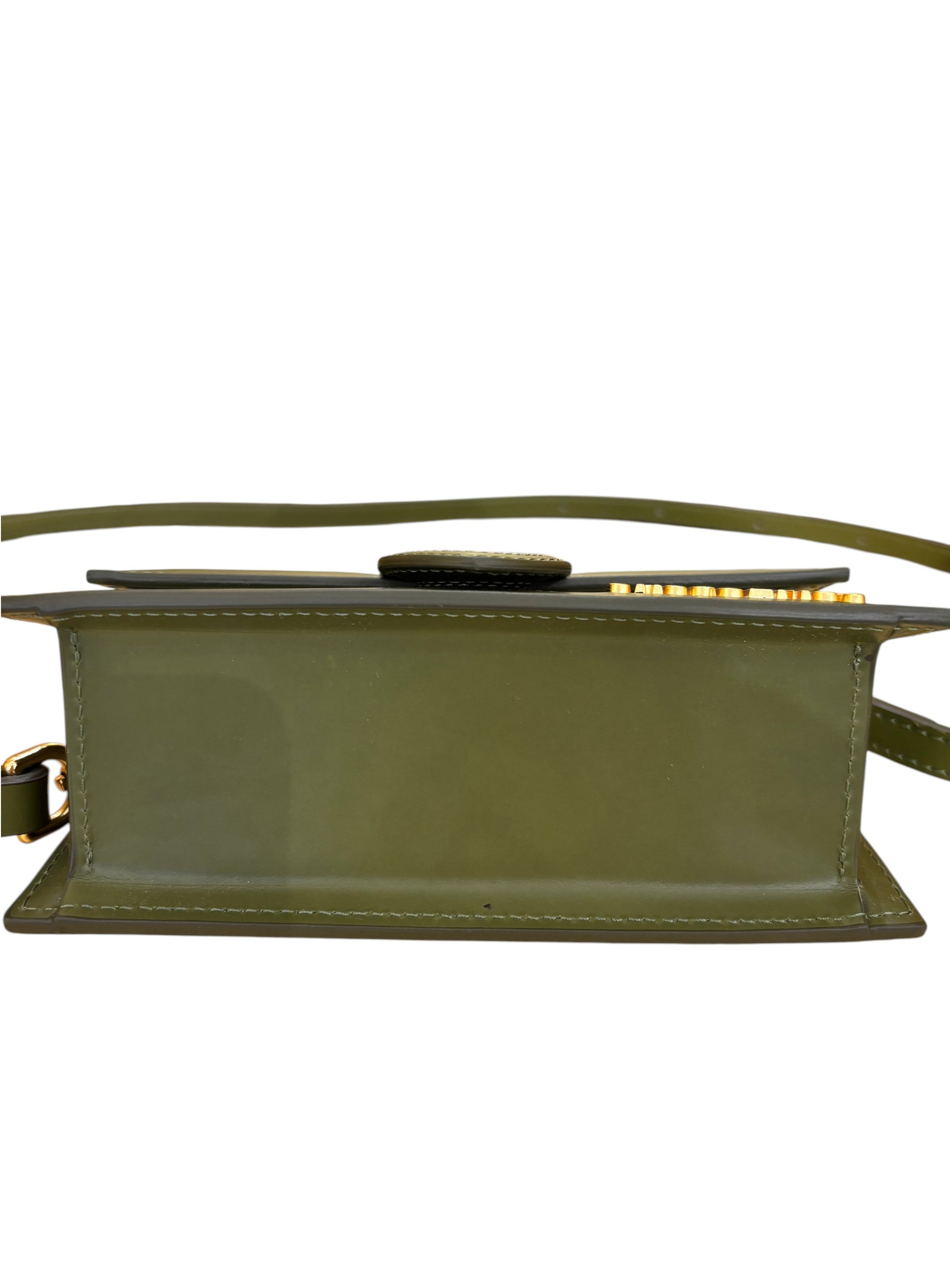 Jacquemus Le Grand Bambino Flap Leather, Green, Leather, Handbag