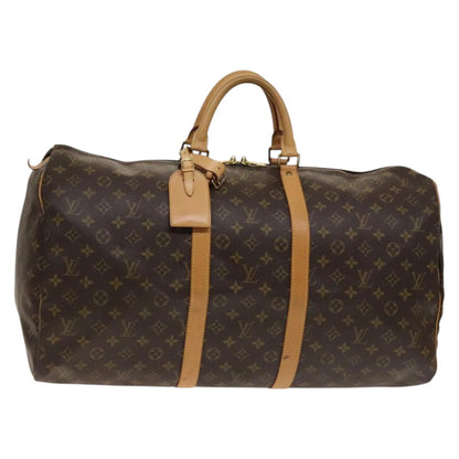 Louis Vuitton Keepall Bag Monogram Canvas, BROWN, CANVAS, Travel bag