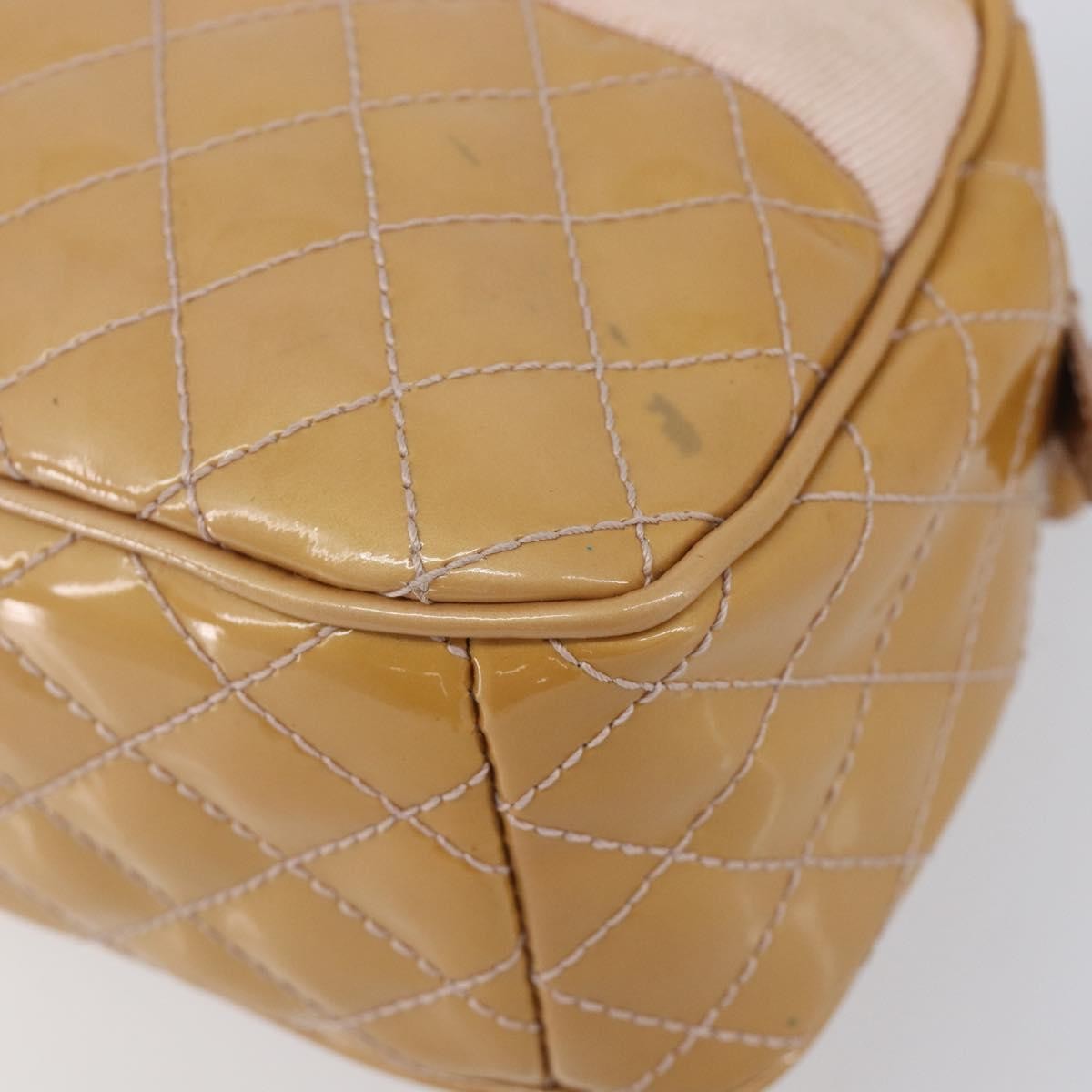 Salvatore Ferragamo Vala Patent Leather, Beige, Patent Leather, Shoulder Bag