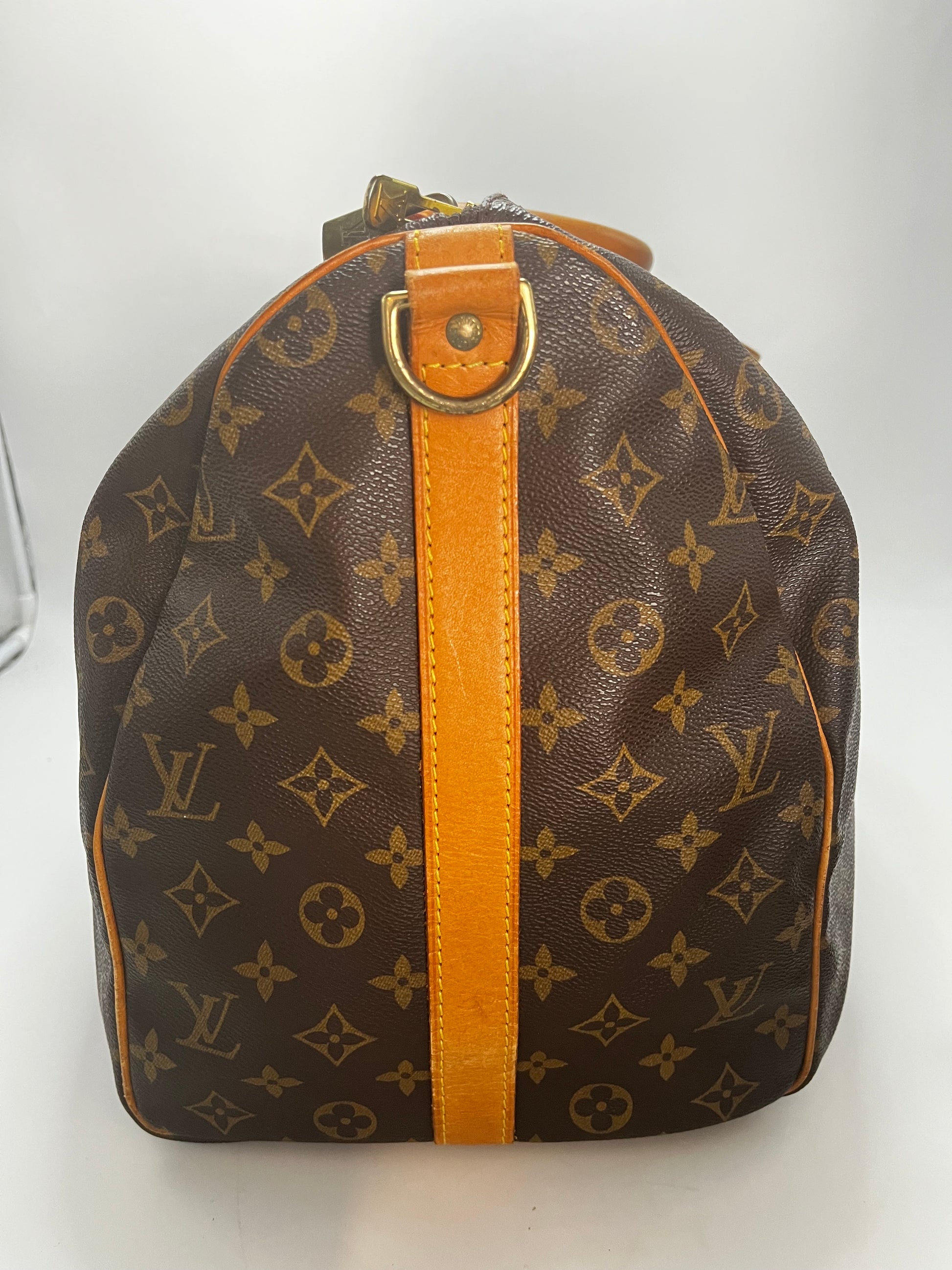 Louis Vuitton Keepall Bandouliere Monogram Canvas, Brown, Canvas, Travel Bag
