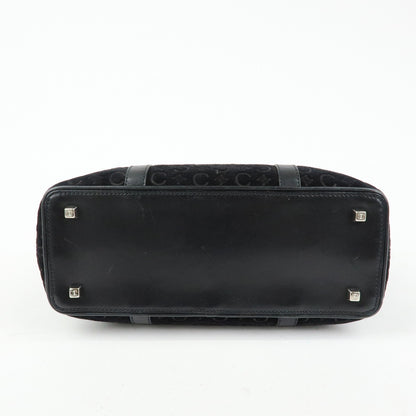 Celine C Macadam Tote PVC leather/ Macadam canvas, Black, Suede, Shoulder Bag