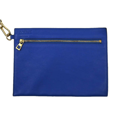 Loewe Hammock Leather, Blue, Leather, Handbag