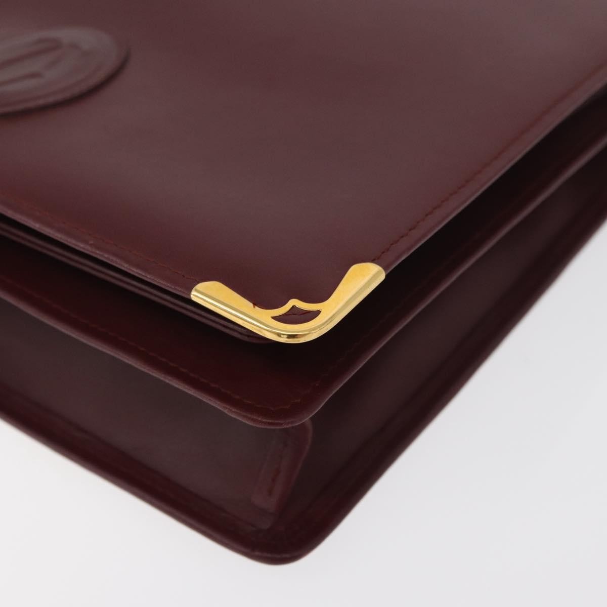 Cartier Must de Cartier Clutch Leather, Burgundy, Leather, Clutch