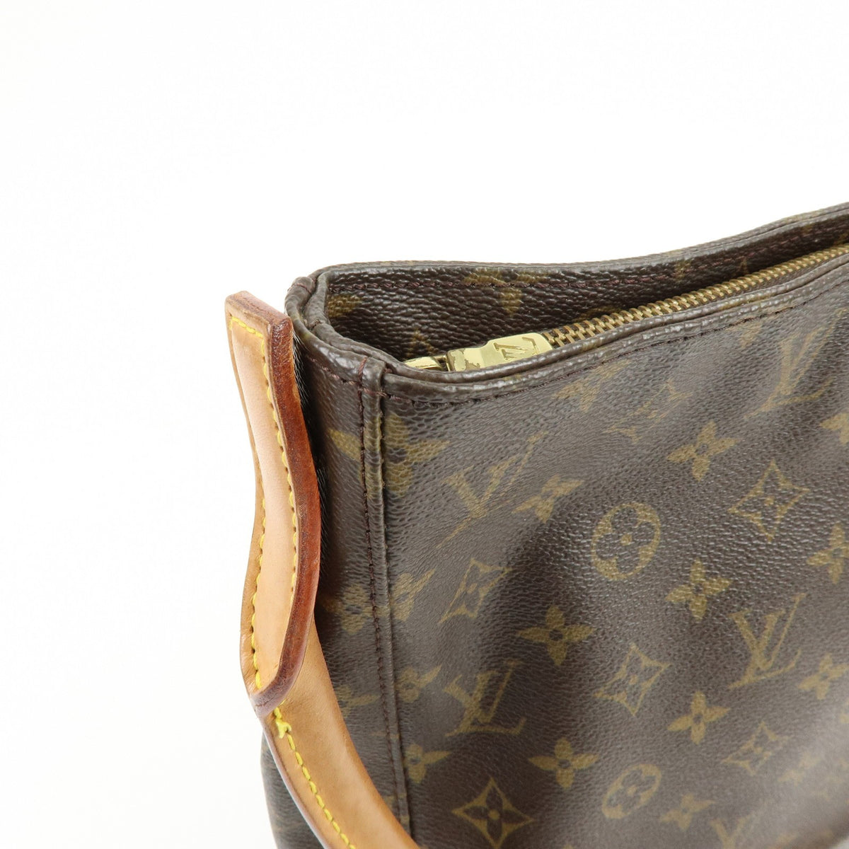Louis Vuitton Looping Monogram Canvas, Brown, Canvas, Handbag