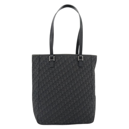 Christian Dior Vintage Open Pocket Diorissimo Canvas, Black, Canvas, Tote Bag