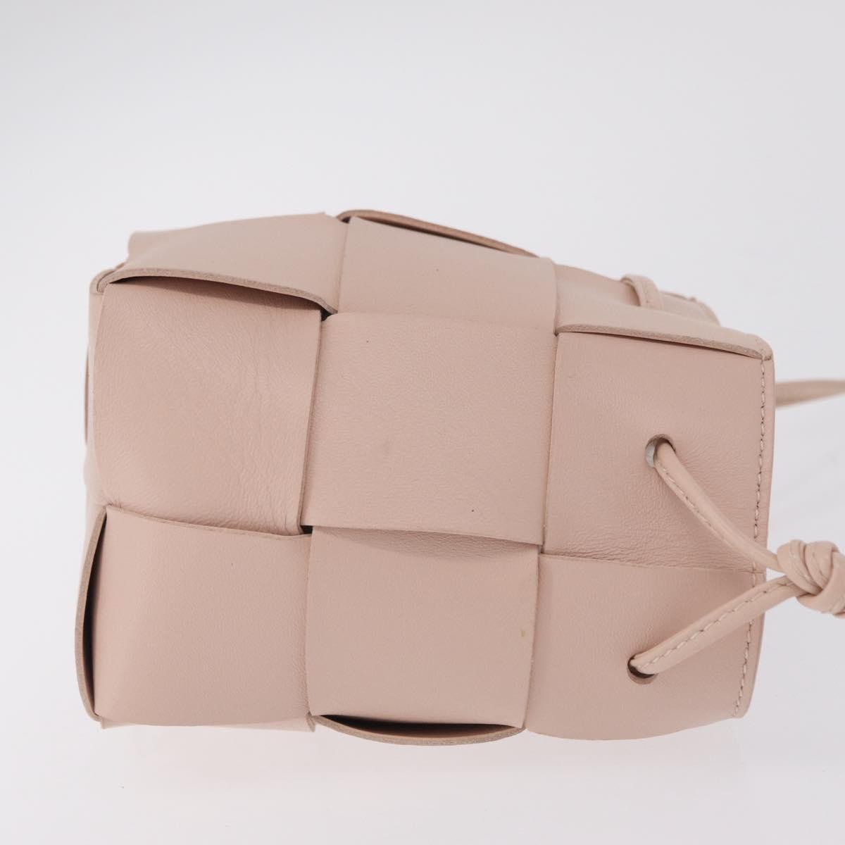 Bottega Veneta Cassette Bucket Maxi Intrecciato Leather, Pink, Leather, Handbag