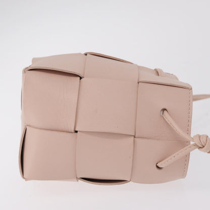 Bottega Veneta Cassette Bucket Maxi Intrecciato Leather, Pink, Leather, Handbag