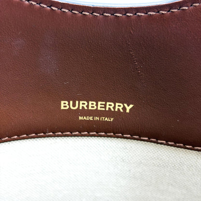 Burberry Pocket Bucket Canvas with Leather, Black, Canvas, Handbag