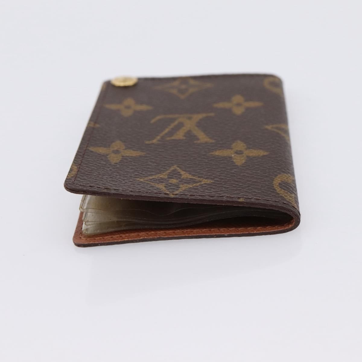 Louis Vuitton Porte Cartes Pression Card Case Monogram Canvas, Brown, Canvas, Card Holder