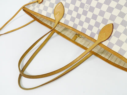 Louis Vuitton Neverfull Damier, White, Canvas, Tote Bag