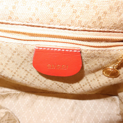 Gucci Vintage Bamboo Patent, Red, Patent Leather, Backpack