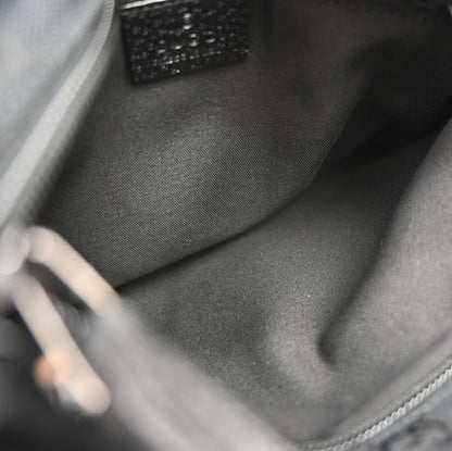Gucci Web Strap Zip Messenger GG Canvas and leather, Black, Canvas, Shoulder Bag