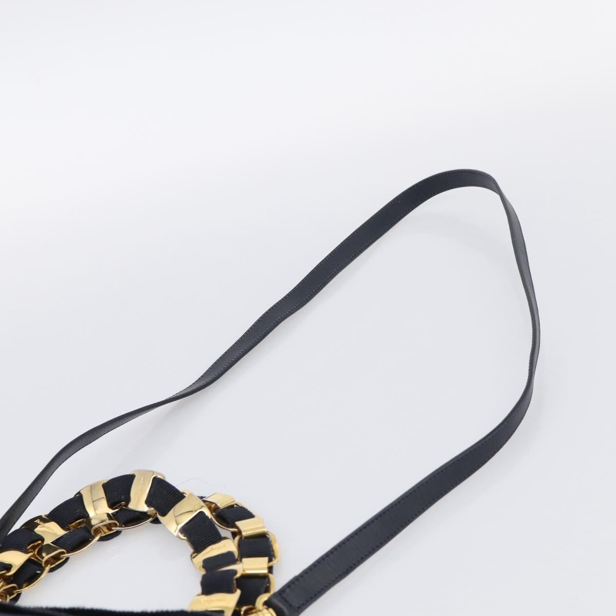 Salvatore Ferragamo Vala Canvas, Navy, Canvas, Shoulder Bag