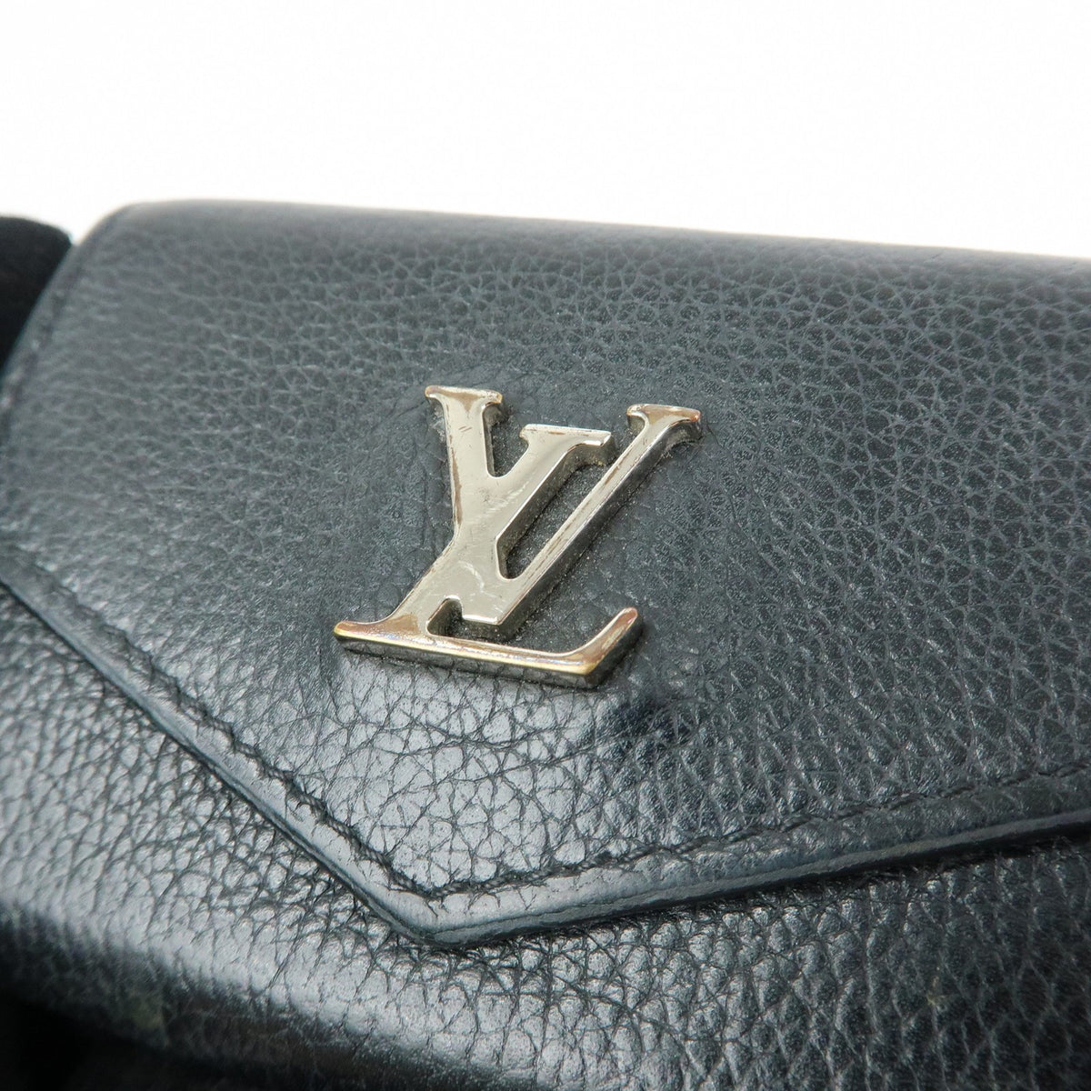 Louis Vuitton Lockmini Leather, Black, Leather, Wallet