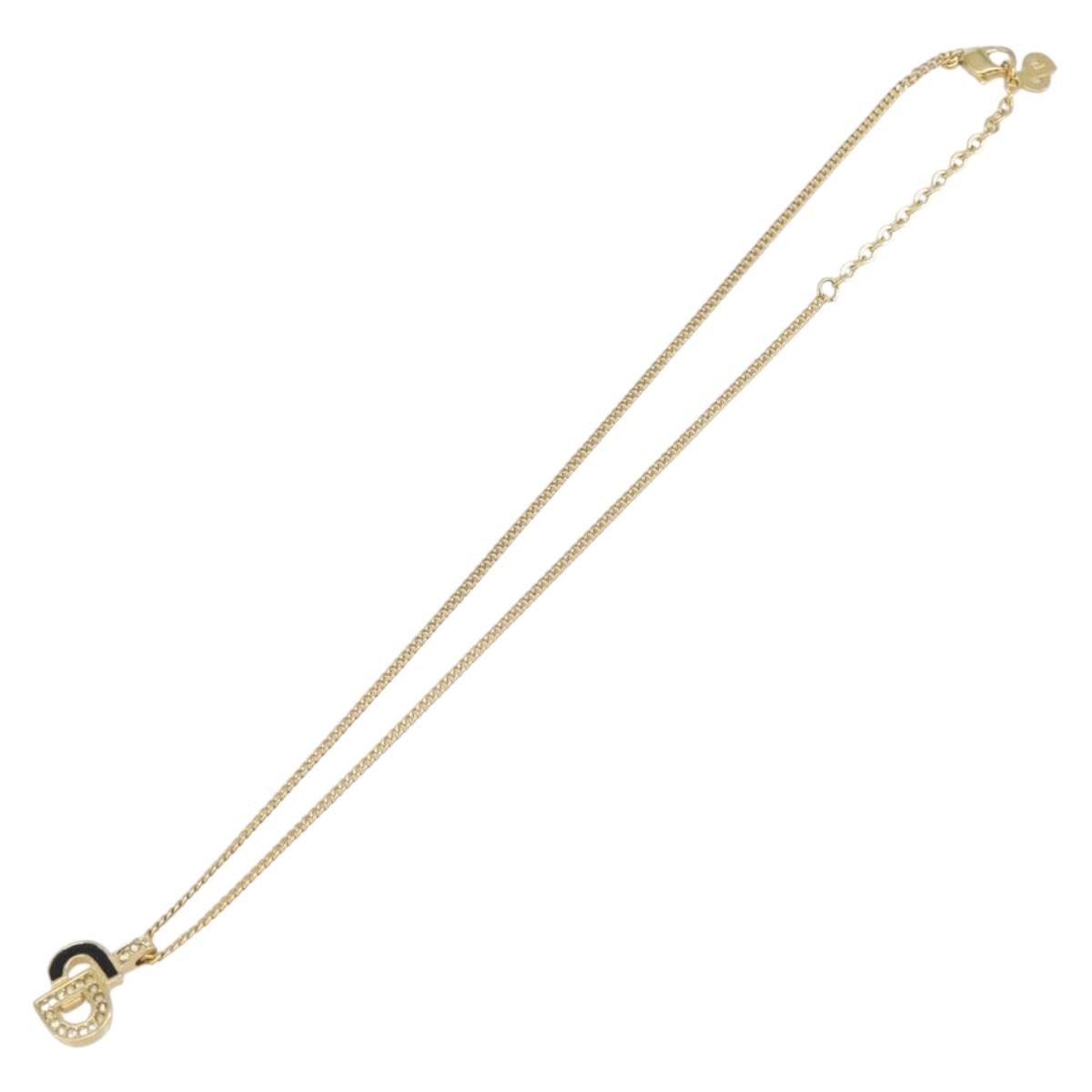 Christian Dior CD Pendant Metal, Gold, Metal, Necklace