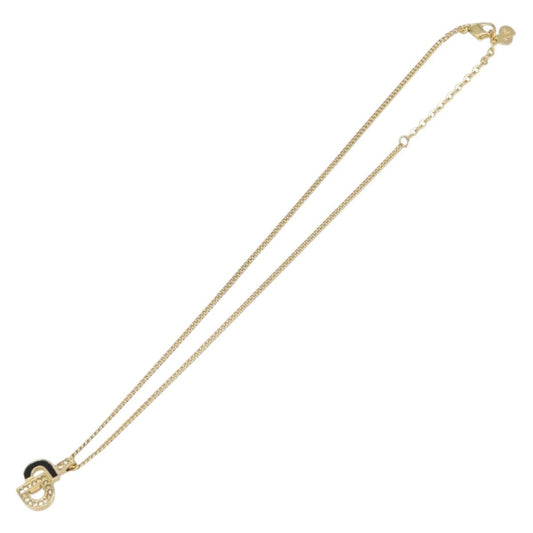 Christian Dior CD Pendant Metal, Gold, Metal, Necklace