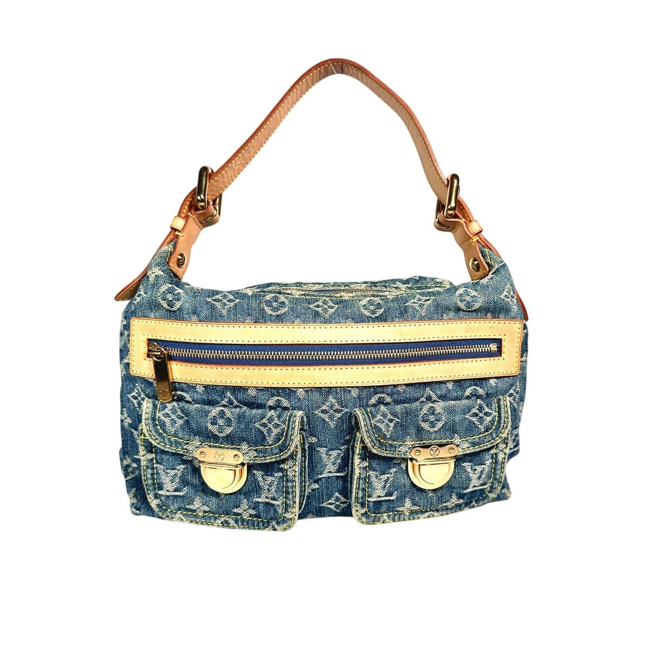 LOUIS VUITTON Monogram Denim Shoulder Bag