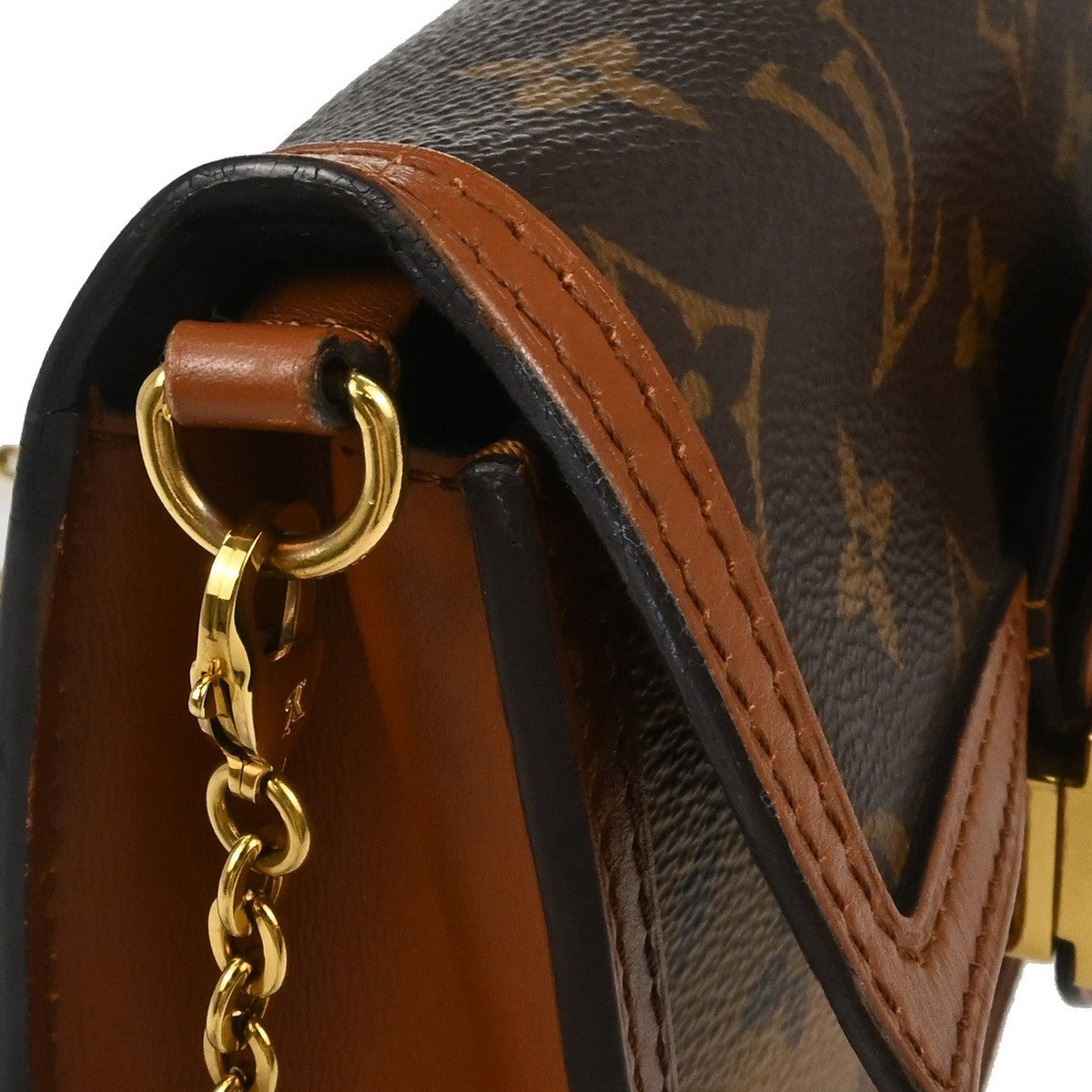 Louis Vuitton Dauphine Chain Reverse Monogram Canvas, Brown, Canvas, Shoulder Bag