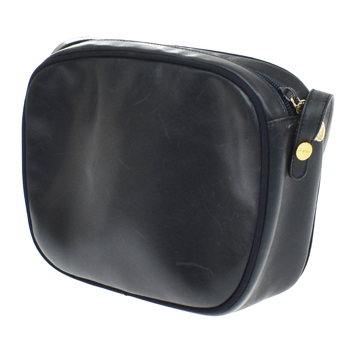 Salvatore Ferragamo Vara Bow Camera Leather, Navy, Leather, Shoulder Bag
