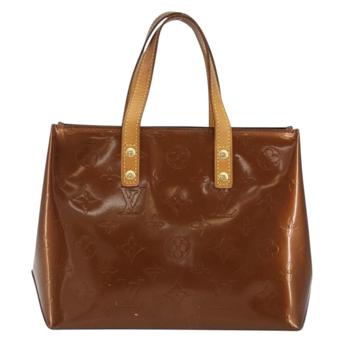Louis Vuitton Reade Monogram Vernis, Brown, Patent Leather, Handbag