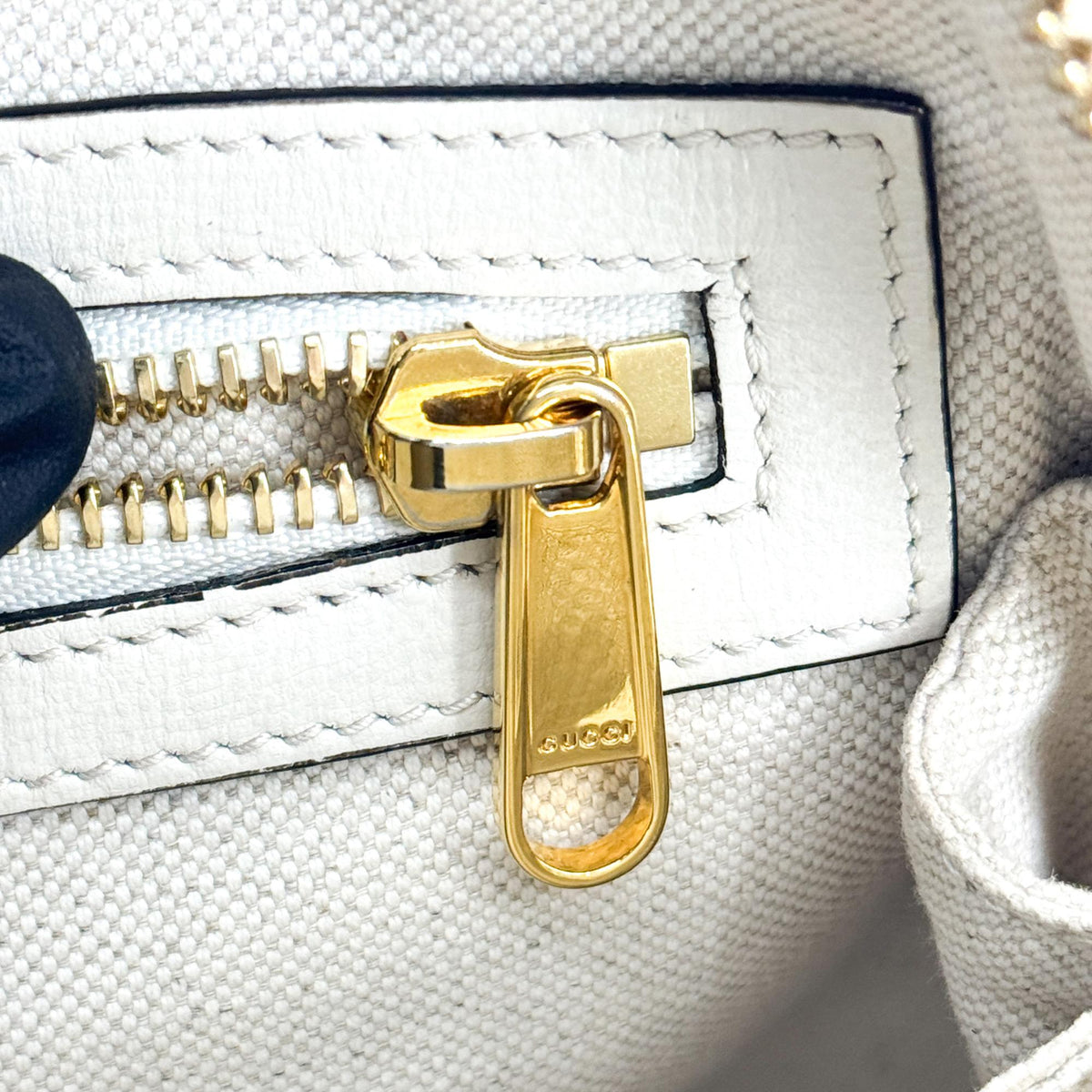Gucci Horsebit 1955 Top Handle GG Canvas with Leather, White, Canvas, Handbag