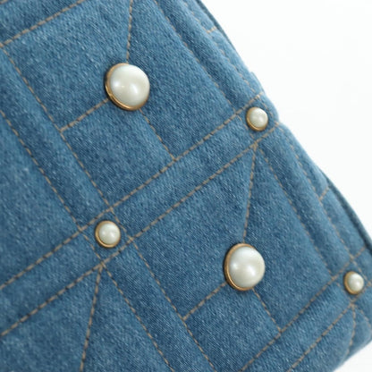 Gucci Pearly GG Marmont Embellished Matelasse Denim, Blue, Denim, Backpack