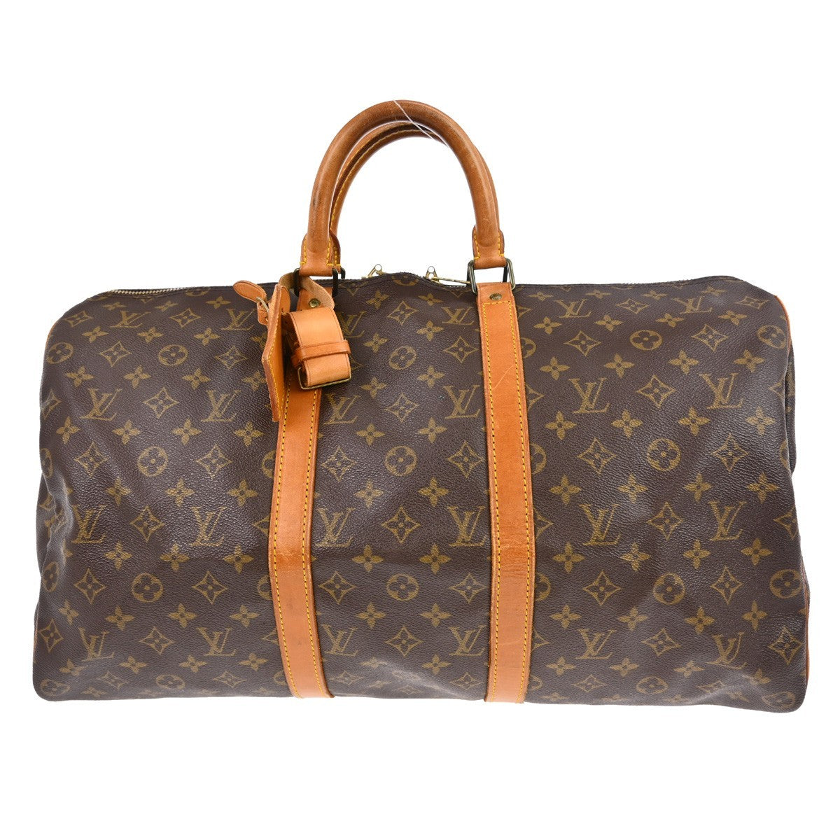 Louis Vuitton Keepall Monogram, Brown, Canvas, Travel Bag