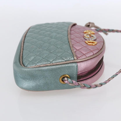 Gucci Trapuntata Camera Lambskin, Blue, Leather, Shoulder Bag