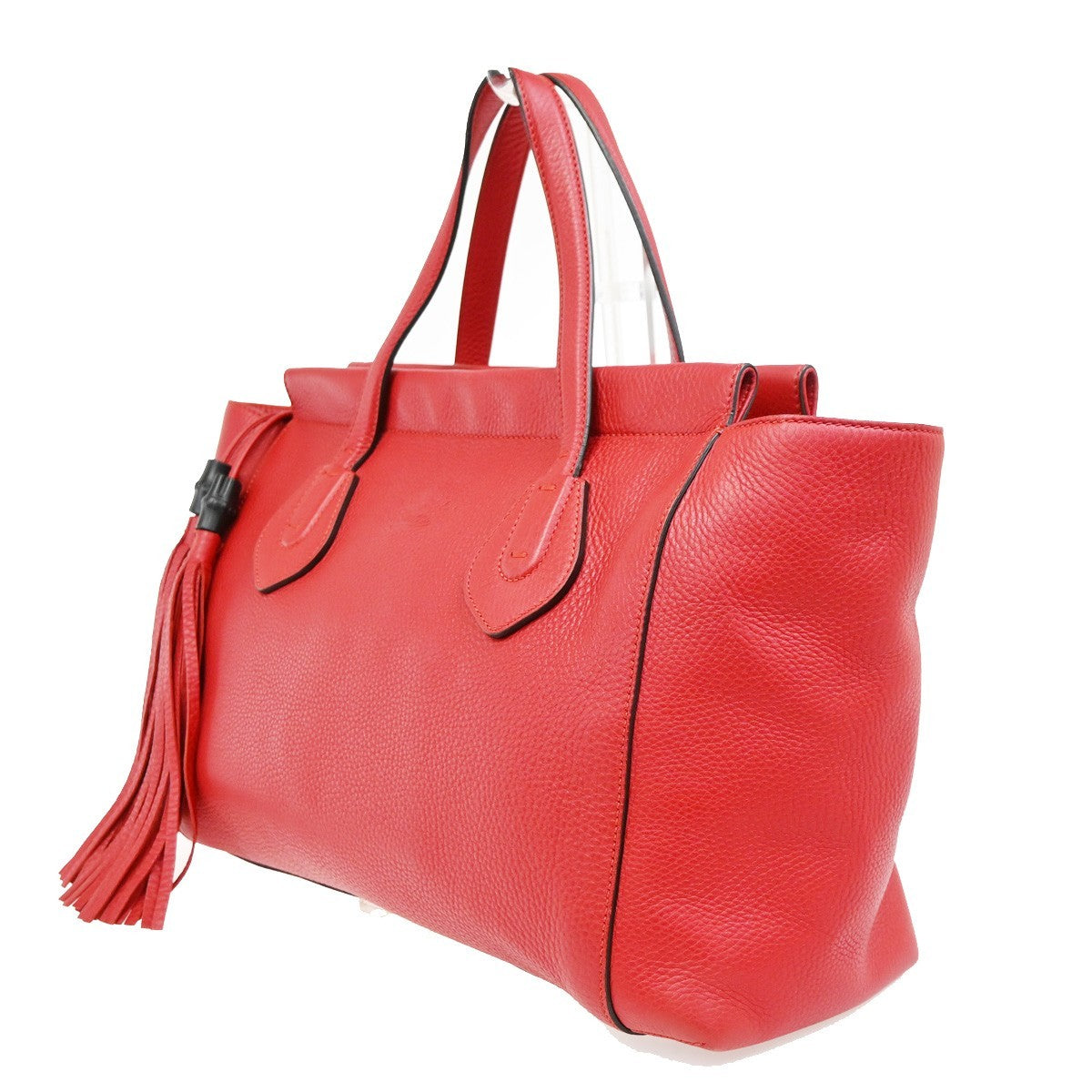 Gucci Lady Tassel Top Handle Leather, Red, Leather, Tote Bag