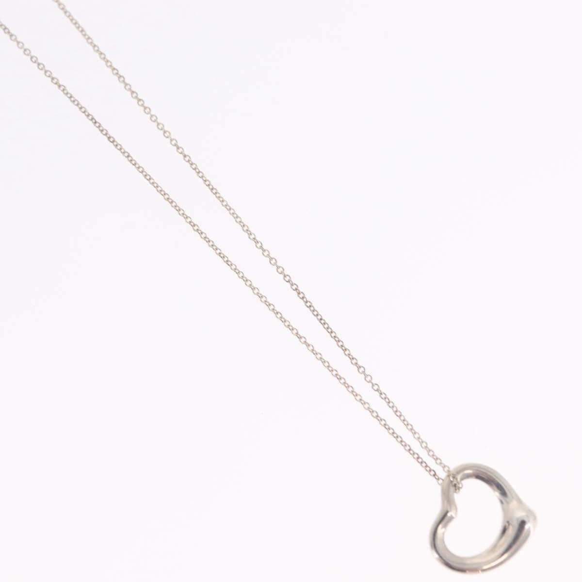 Tiffany & Co. Elsa Peretti Open Heart Pendant Sterling Silver, Silver, Sterling Silver, Necklace