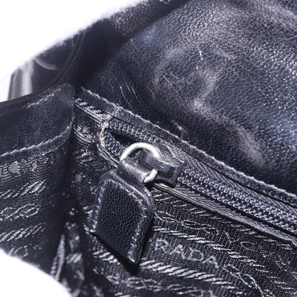 Prada Chain Shoulder Leather, Black, Leather, Shoulder Bag