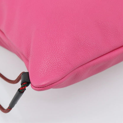 Gucci Logo Drawstring Printed Leather, Pink, Leather, Backpack