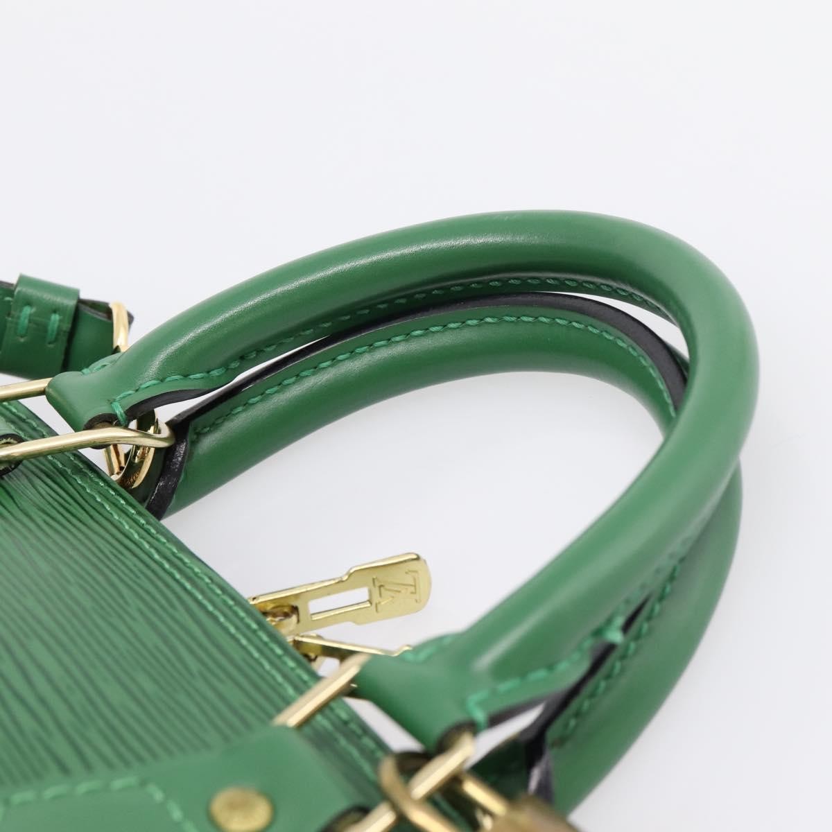 Louis Vuitton Alma Epi Leather, Green, Leather, Handbag