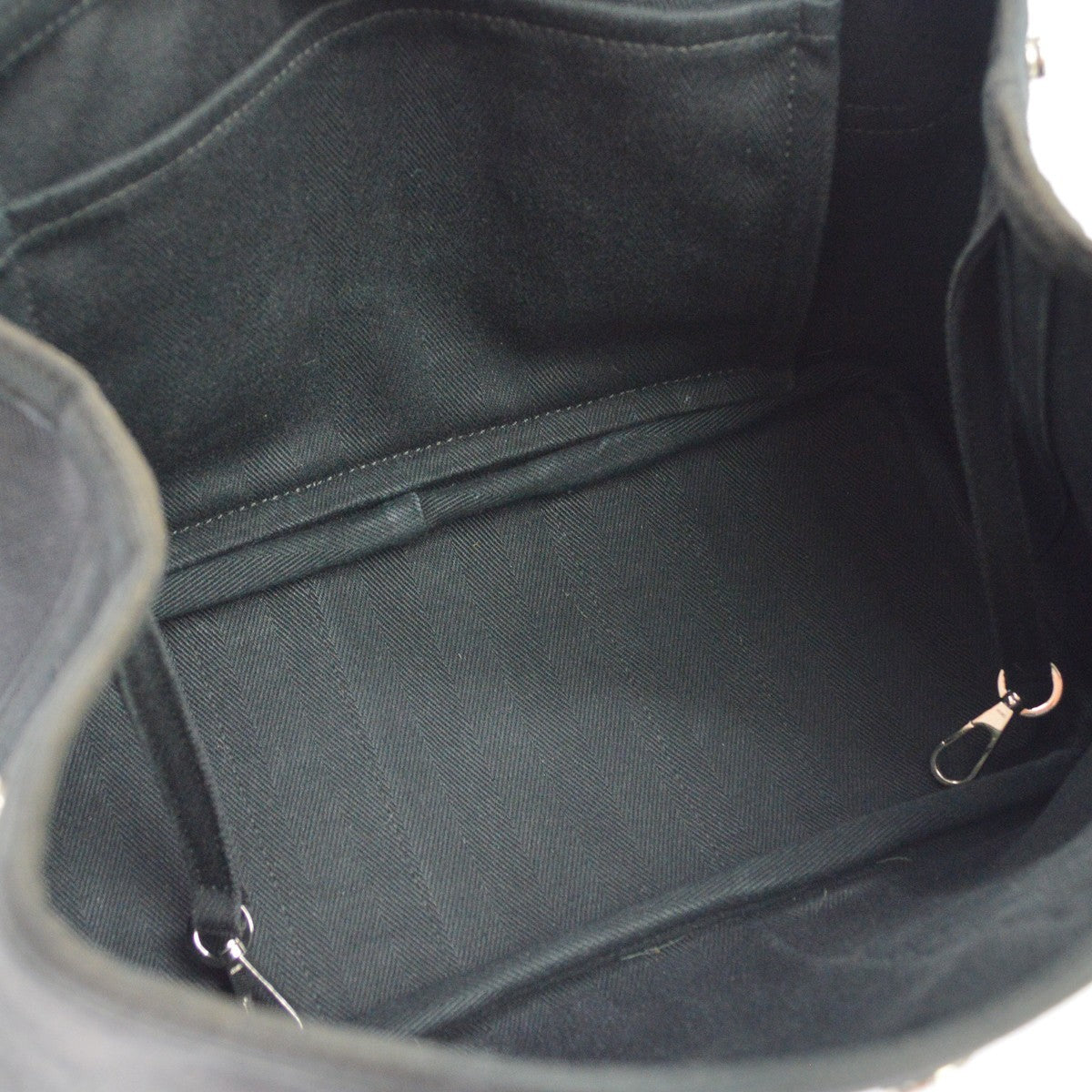 Hermes Valparaiso East West Toile and Leather, Black, Canvas, Handbag