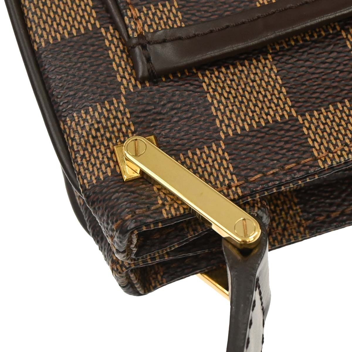 Louis Vuitton Aubagne Damier Ebene, Brown, Canvas, Handbag