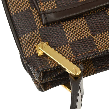 Louis Vuitton Aubagne Damier Ebene, Brown, Canvas, Handbag