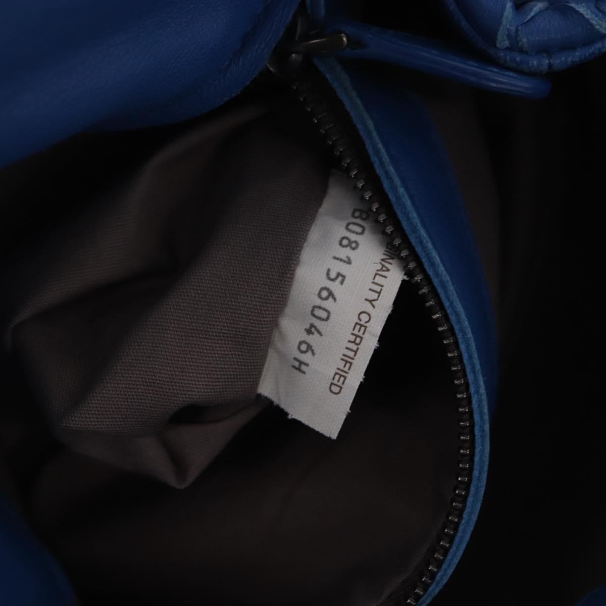 Bottega Veneta Adjustable Flap Intrecciato Nappa, Blue, Leather, Shoulder Bag