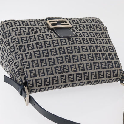Fendi Baguette Zucchino Canvas, Navy, Canvas, Handbag